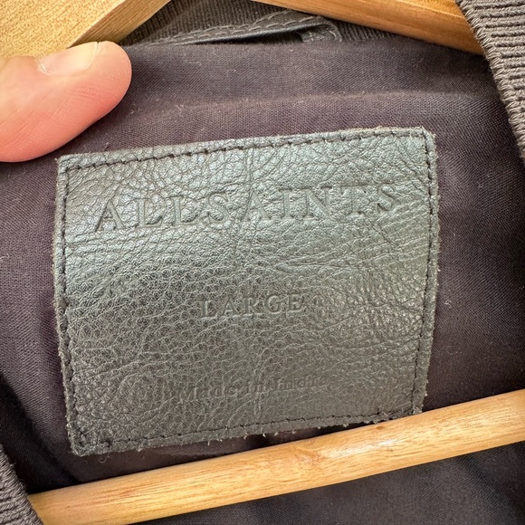 Allsaints Kino leather bomber jacket L Large All Saints - Picture 11 of 13